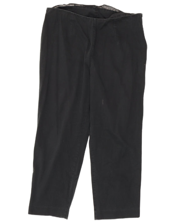 Marks & Spencer Dame Cropped Trousers UK 14 Large W32 L24 Navy Blue