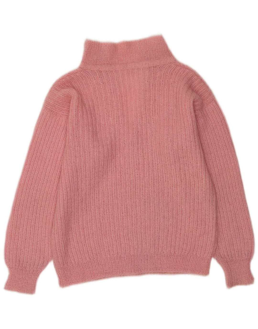 Vintage Dame Turtle Neck Jumper Sweater UK 14 Large Pink