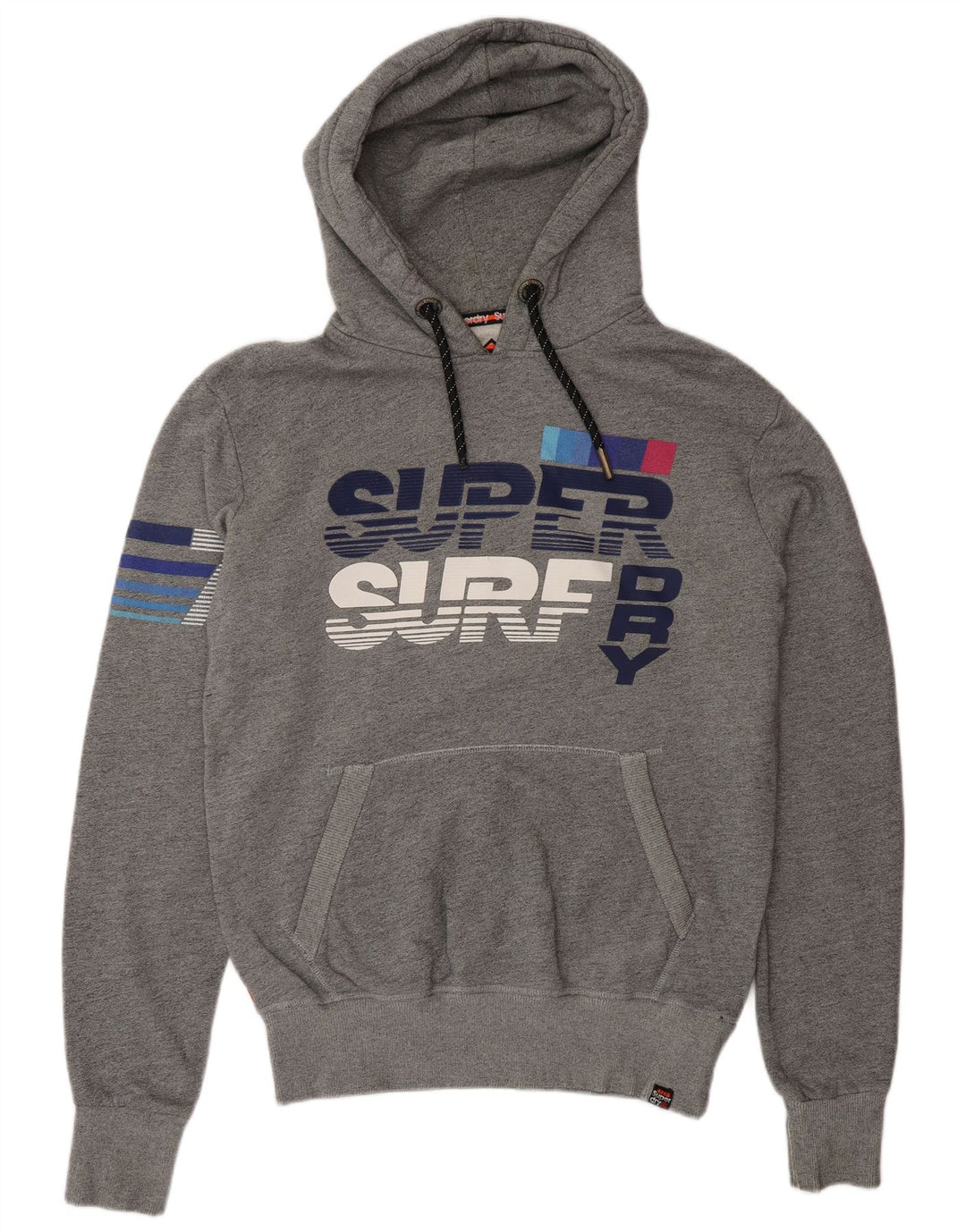 Superdry Grafisk hættetrøje til mænd mellemgrå bomuld