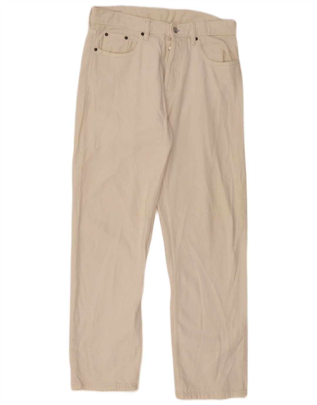 Zara Straight Jeans til mænd EU 40 Medium W31 L32 Off White