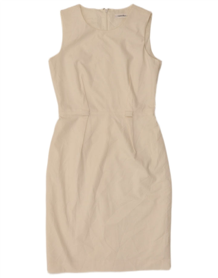 Calvin Klein Dame Ærmeløs Skede Kjole US 4 Small Off White