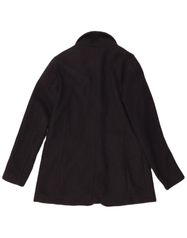 COLMAR Womens Overcoat IT 42 Small Navy Blue Wool