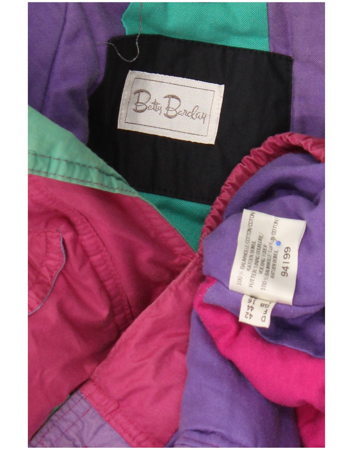 Betty Barclay Dame Oversized Skijakke UK 16 Stor Pink Bomuld