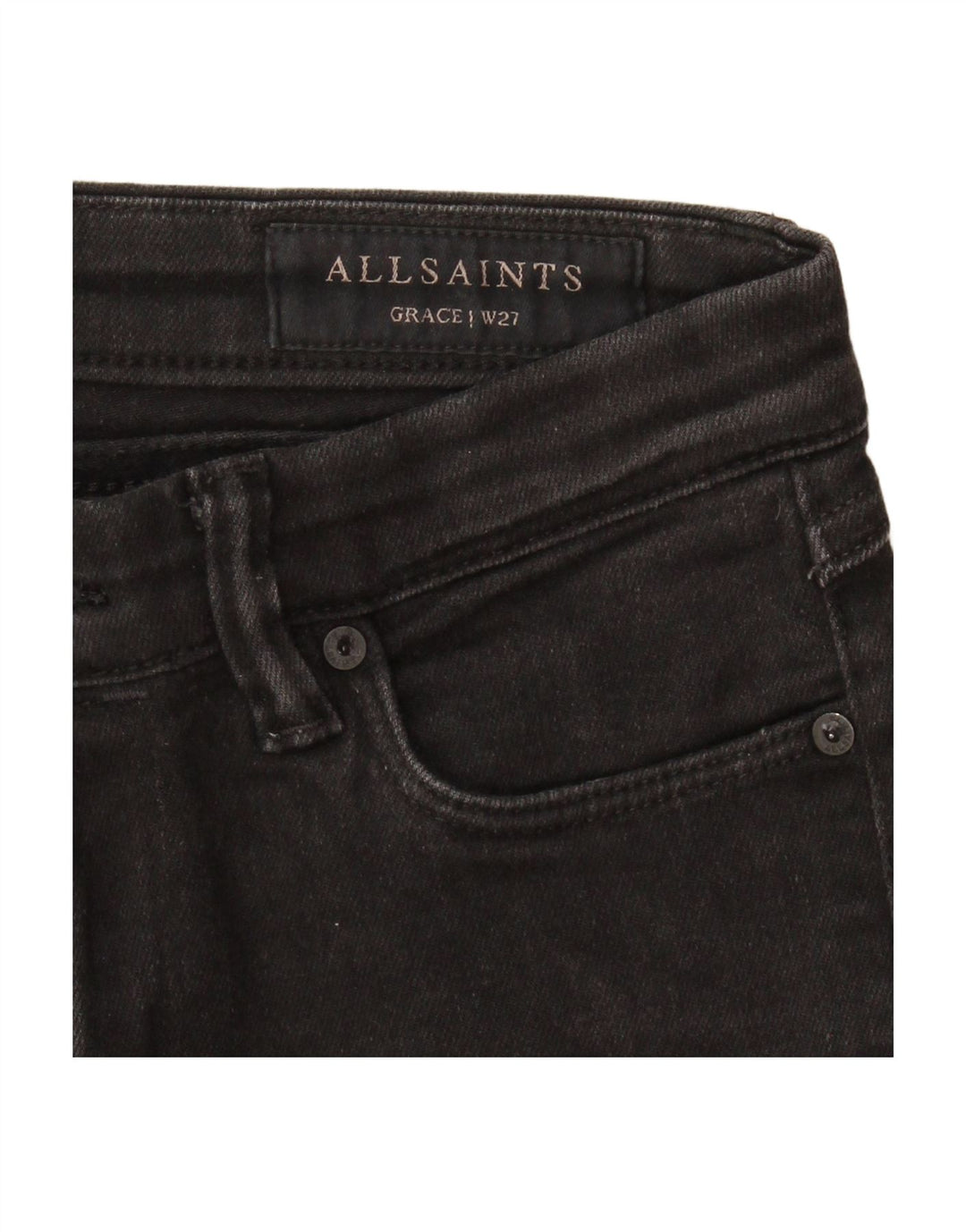 ALL SAINTS Womens Skinny Jeans W27 L30 Black