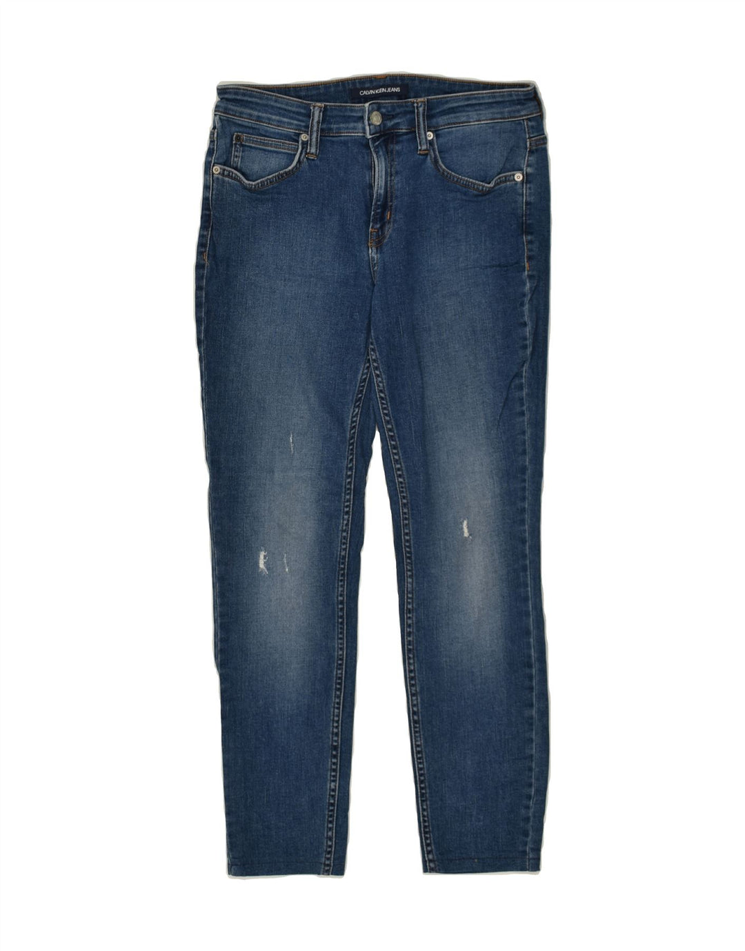 CALVIN KLEIN Womens Slim Jeans W29 L30  Navy Blue Cotton Vintage Calvin Klein and Second-Hand Calvin Klein from Messina Hembry 