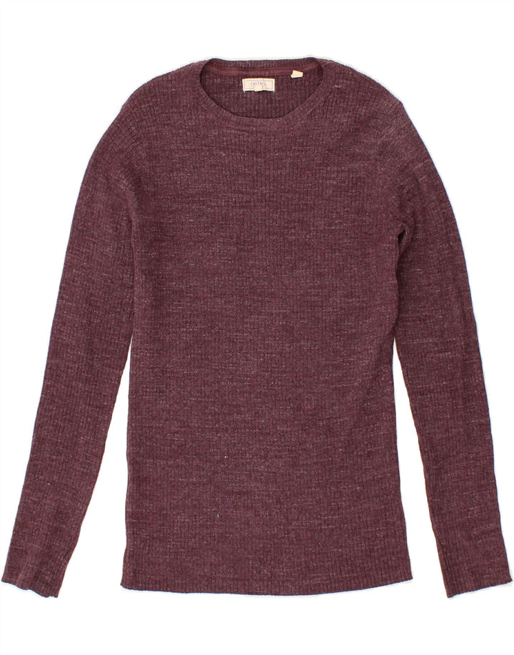 FAT FACE Womens Crew Neck Jumper Sweater UK 12 Medium  Maroon Flecked Vintage Fat Face and Second-Hand Fat Face from Messina Hembry 
