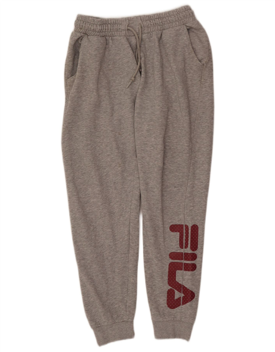 Fila Dame grafisk træningsdragt Bukser Joggers UK 14 Medium Grey Bomuld