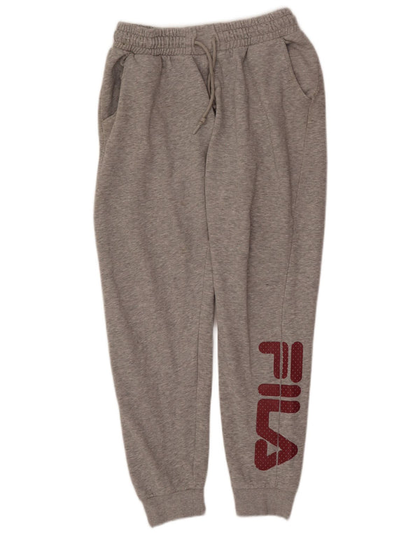 Fila Dame grafisk træningsdragt Bukser Joggers UK 14 Medium Grey Bomuld