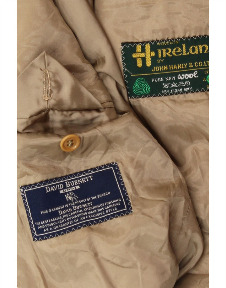 John Hanly&Co Ltd Herre 3-knaps blazerjakke UK 38 Medium Beige Flecked