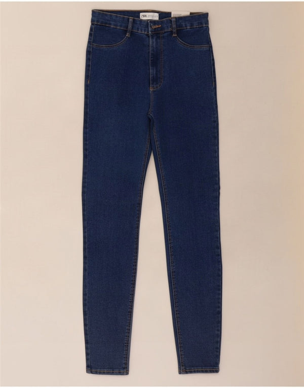 Zara Dame Skinny Jeans EU 38 Small W28 L28 Blå Bomuld