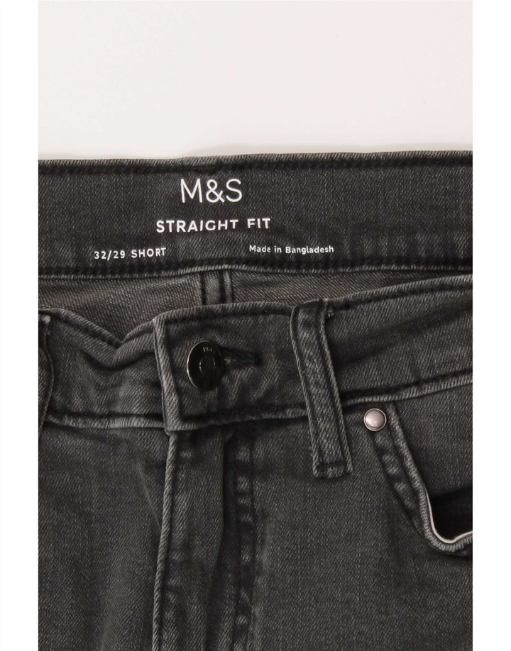 Marks & Spencer Straight Jeans til mænd W32 L29 Grå bomuld