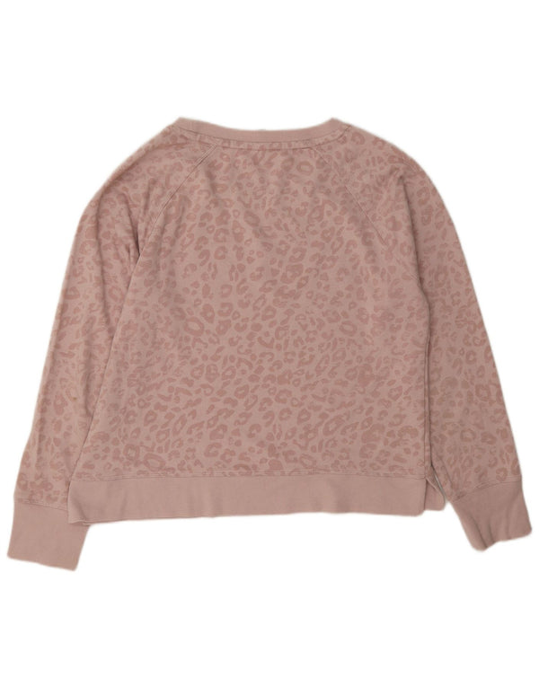 Calvin Klein Dame Grafisk Sweatshirt Jumper UK 18 XL Pink Animal Print