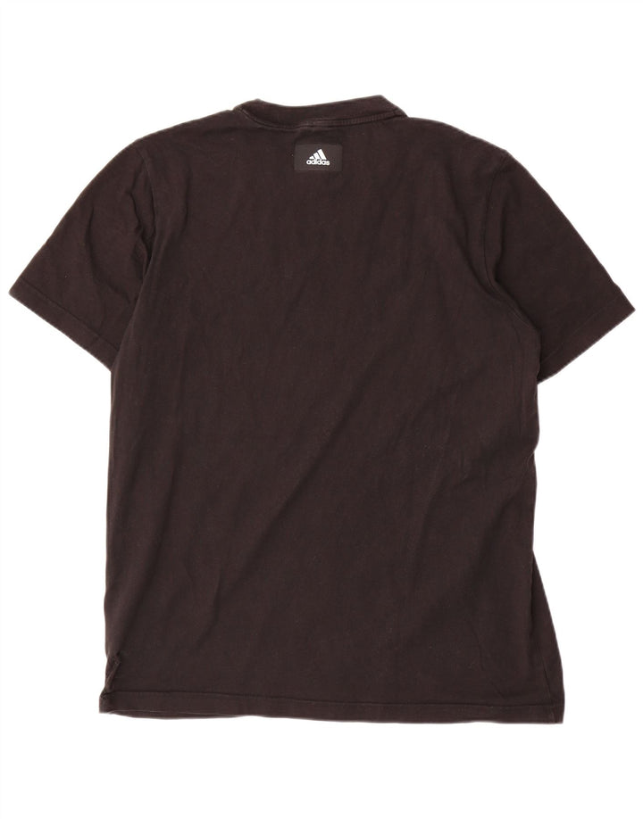 Adidas Herre grafisk T-shirt Top Medium Sort Bomuld