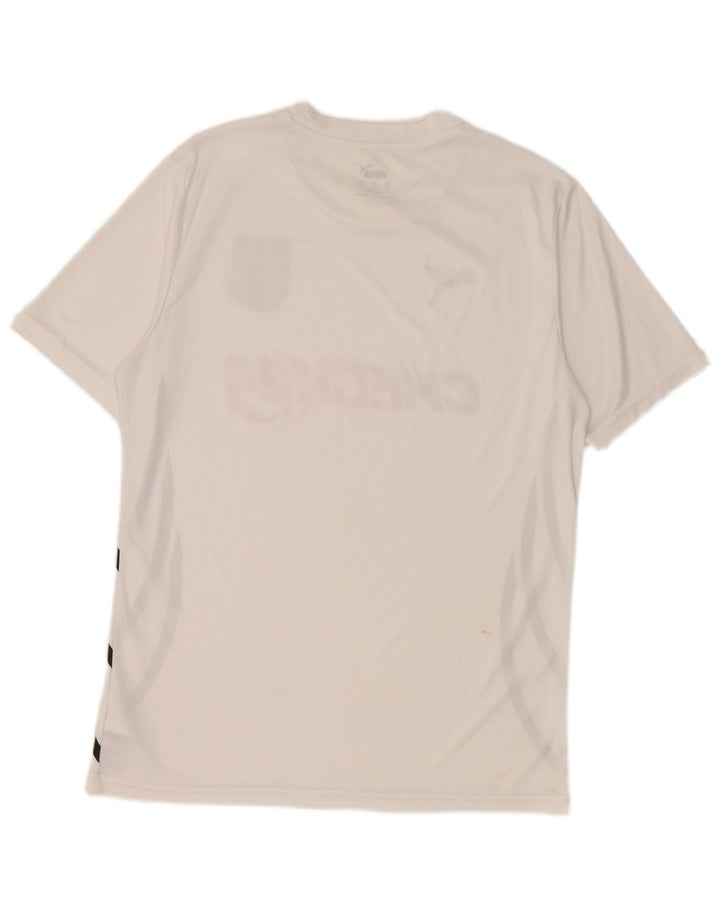 Puma Grafisk T-Shirt Top Medium Hvid Polyester til kvinder