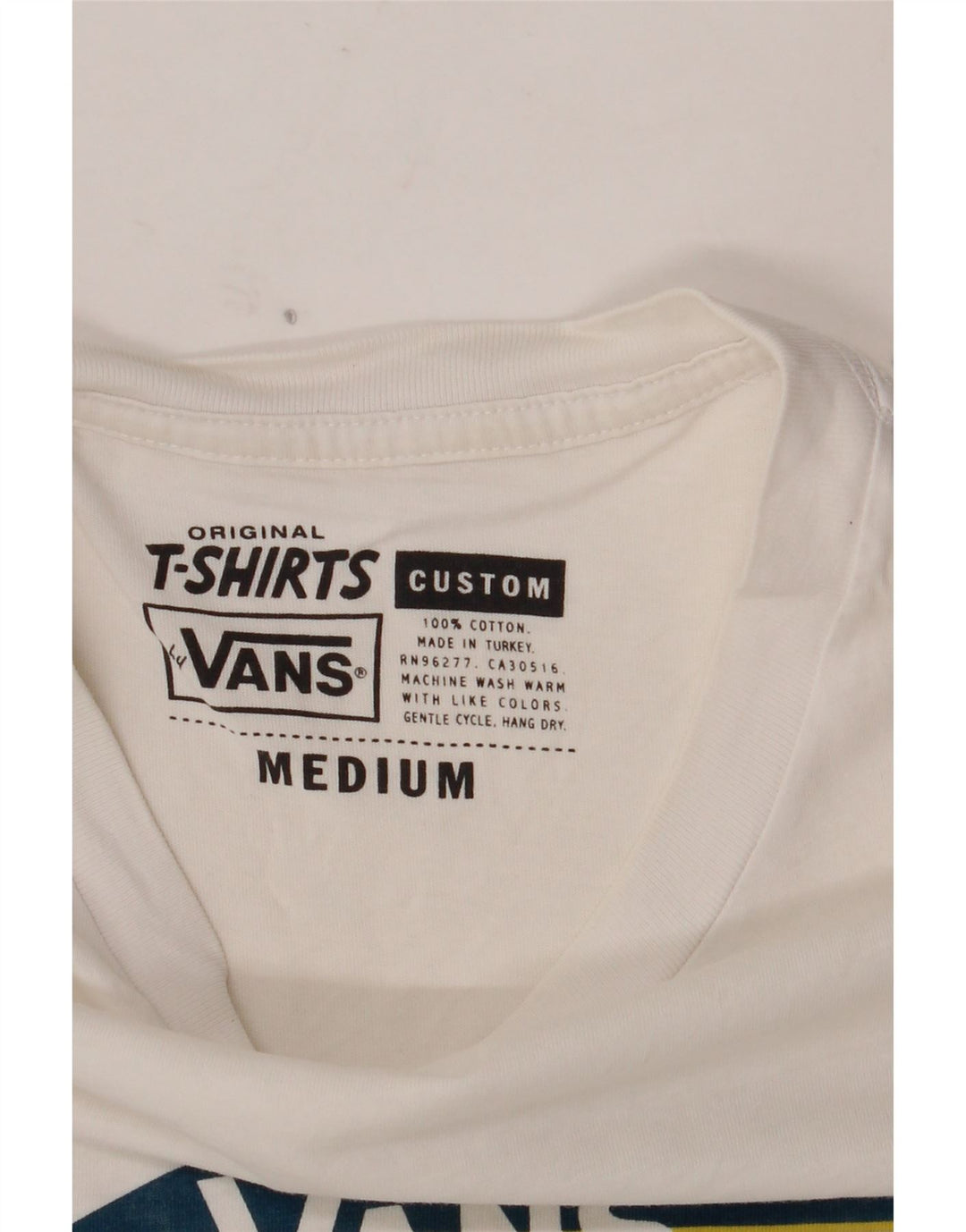 VANS Herre Custom Fit grafisk T-shirt top mellem hvid bomuld