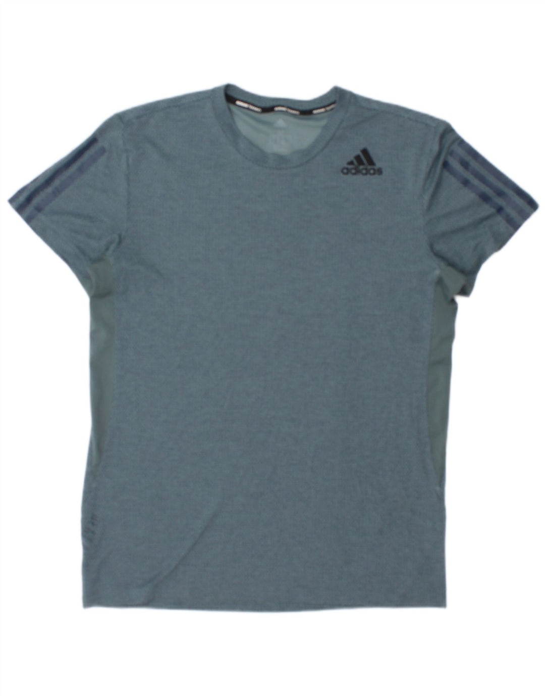 ADIDAS Herre T-Shirt Top Medium Blue Colourblock Polyester