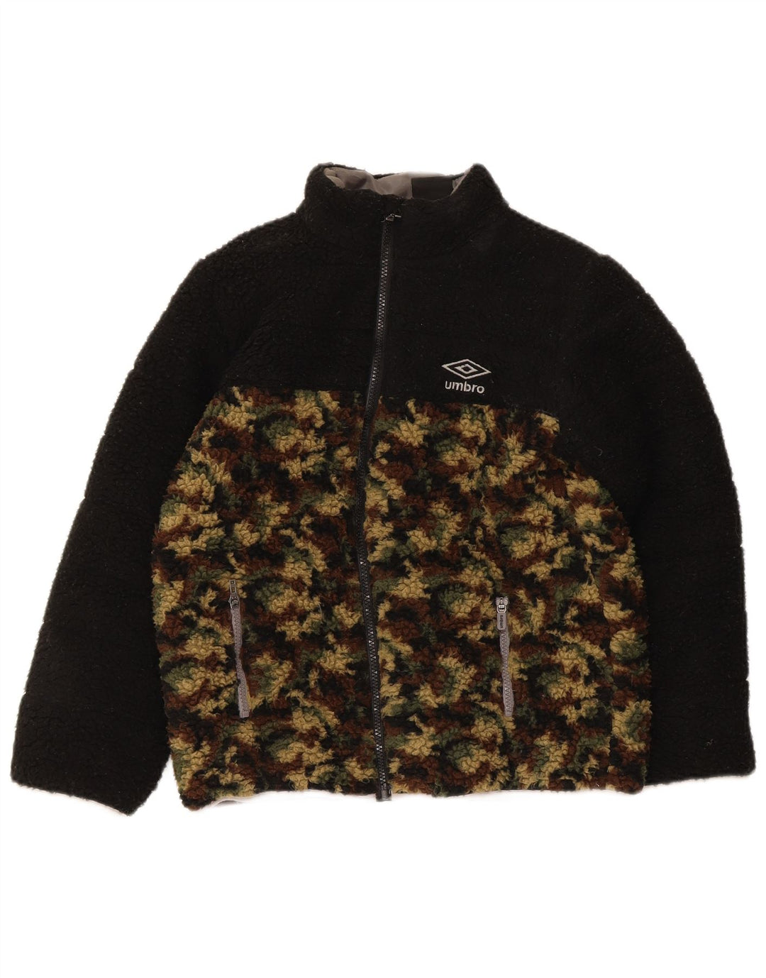 Umbro Boys Fleecejakke 12-13 År Sort Camouflage Polyester