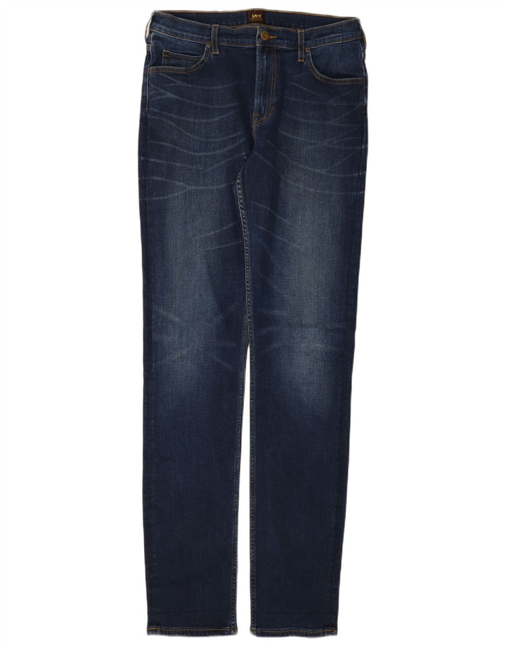 Lee Herre Rider Slim Jeans W33 L36 Blå Bomuld
