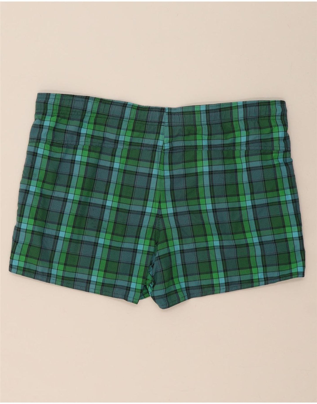 ADIDAS Mens Sport Shorts Medium  Green Check Polyamide Vintage Adidas and Second-Hand Adidas from Messina Hembry 