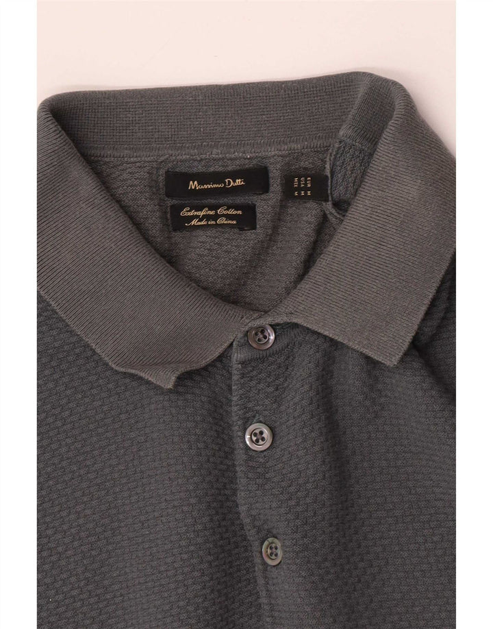 Massimo Dutti herre poloshirt mellemgrå bomuld