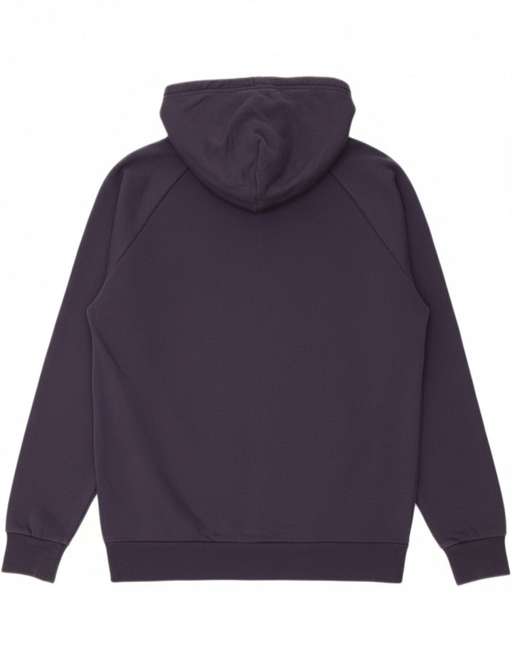 UNDER ARMOUR Mens Graphic Hoodie Jumper Medium Navy Blue Cotton