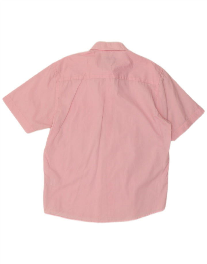 Pierre Cardin Herre kortærmet Regular Fit skjorte XL Pink Polyester