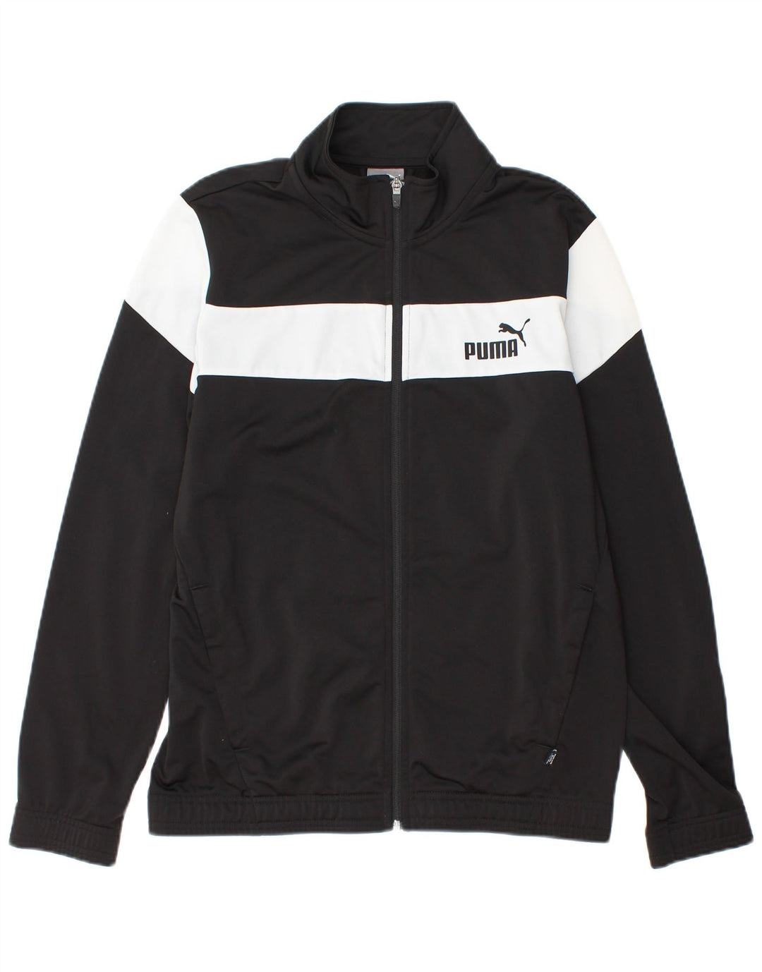 PUMA Træningsdragt til mænd, topjakke, lille sort Colourblock Polyester