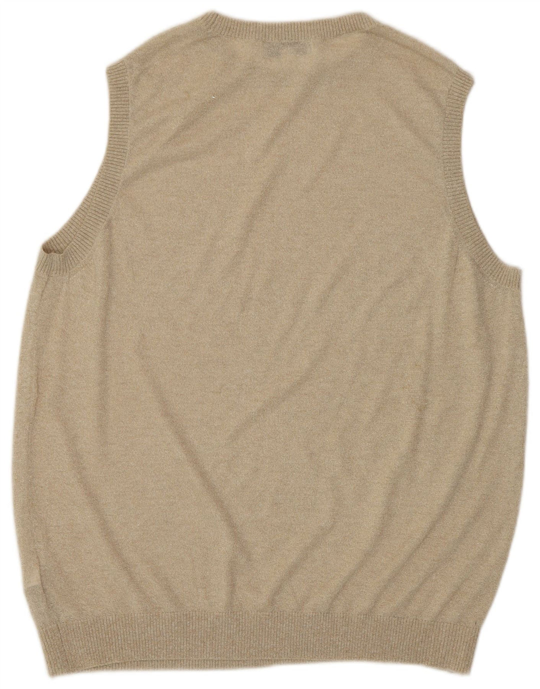 Marks & Spencer Dame Vest Tank Top UK 16 Large Gold Viscose