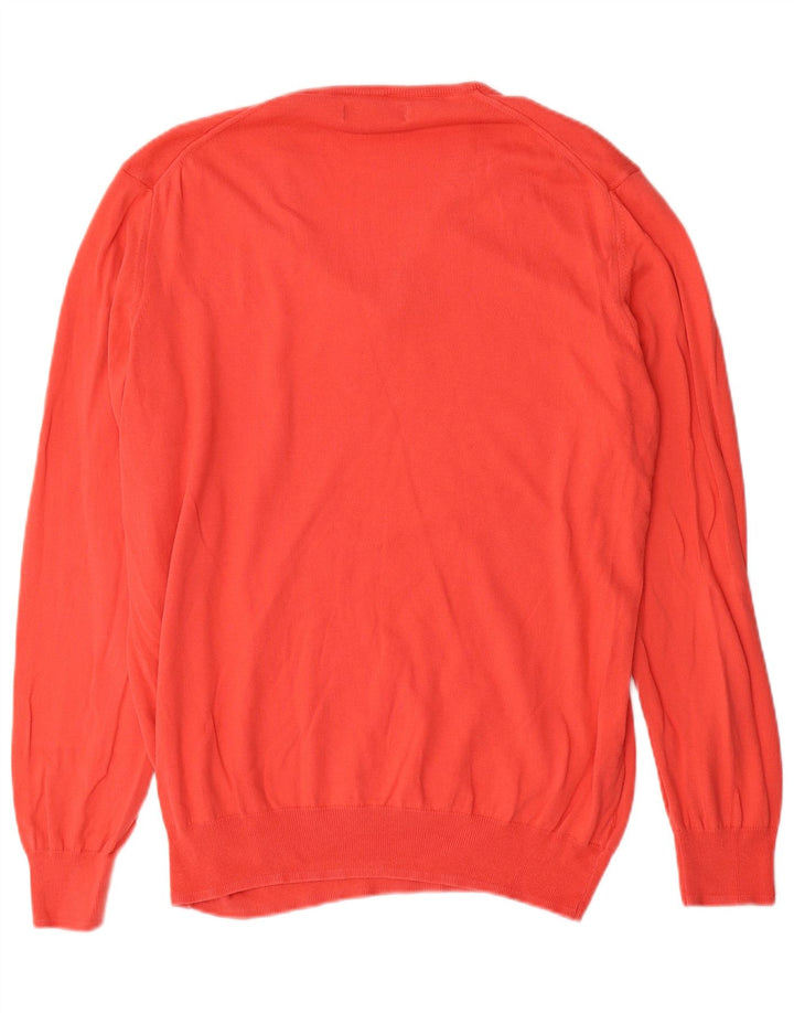 Zara Herre V-hals sweater XL Rød Bomuld