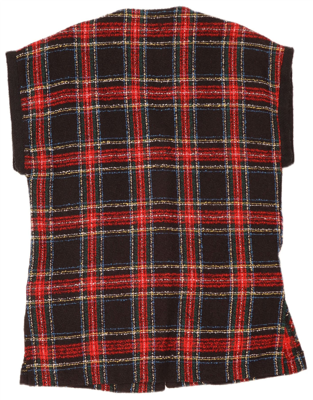 VINTAGE Dame Oversized 4-knaps blazerjakke UK 10 Lille rød plaid