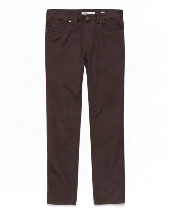 Zara Herre Skinny Casual Bukser EU 38 Small W30 L30 Grå
