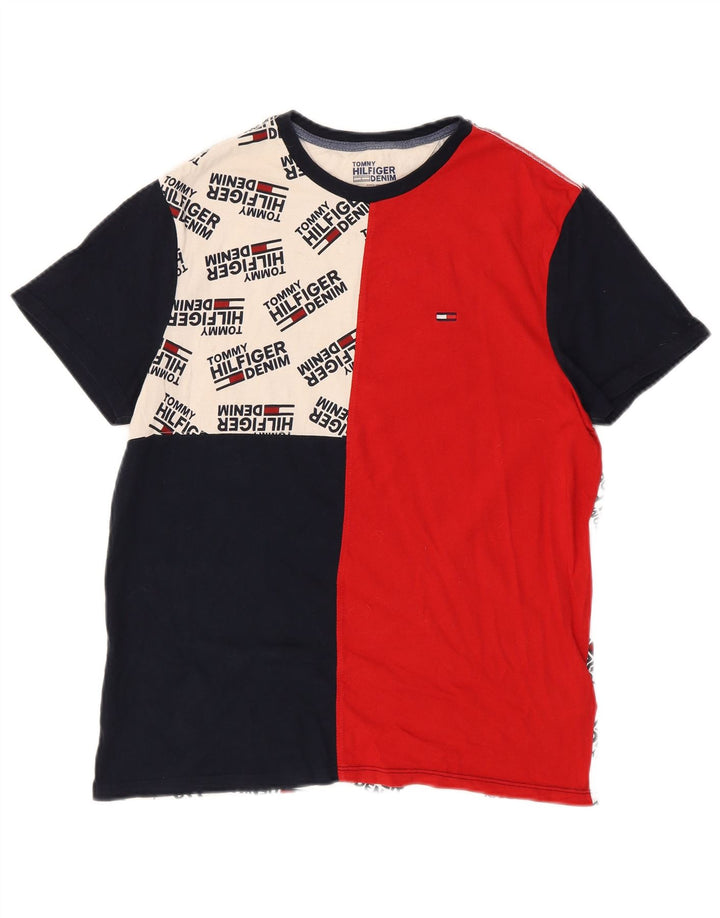 Tommy Hilfiger Herre grafisk T-shirt Top Lille flerfarvet Colourblock