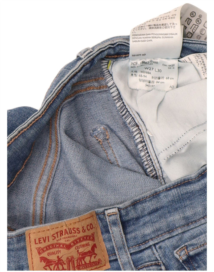 LEVI'S Dame 721 Skinny Jeans W27 L30 Blå Bomuld