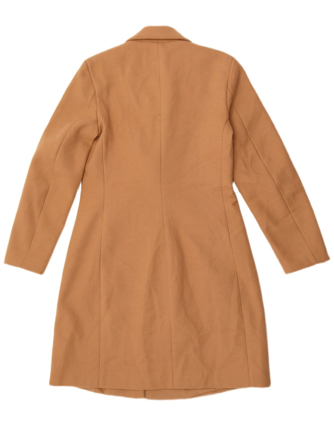 Zara Dame Overfrakke UK 10 Small Beige Polyester