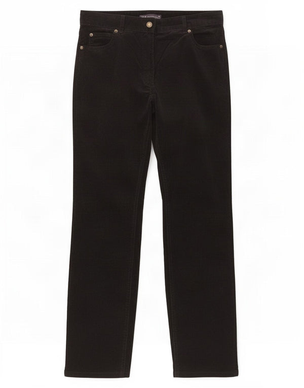 Marks & Spencer lige fløjlsbukser til kvinder UK 10 Small W29 L29 Black