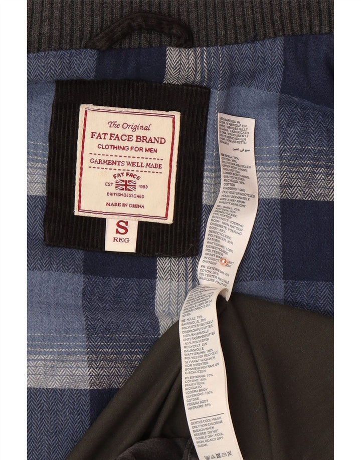 FAT FACE Herre Polstret Gilet UK 36 Lille Grå Bomuld