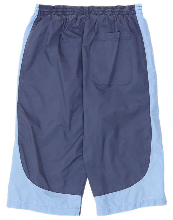 Nike Herre Bermuda Sport Shorts Large Navy Blue Colourblock Nylon
