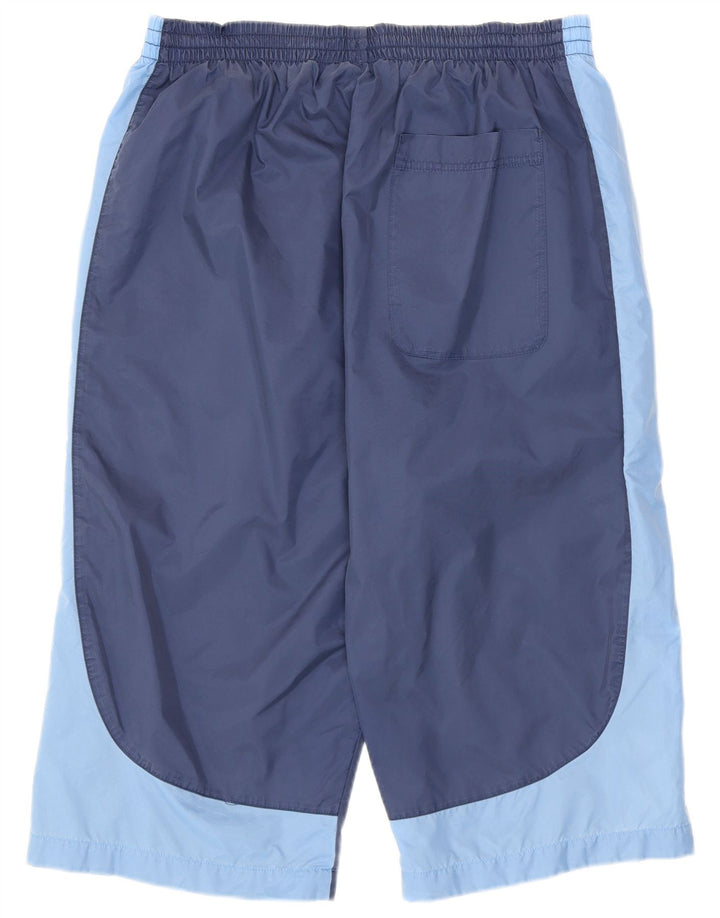 Nike Herre Bermuda Sport Shorts Large Navy Blue Colourblock Nylon