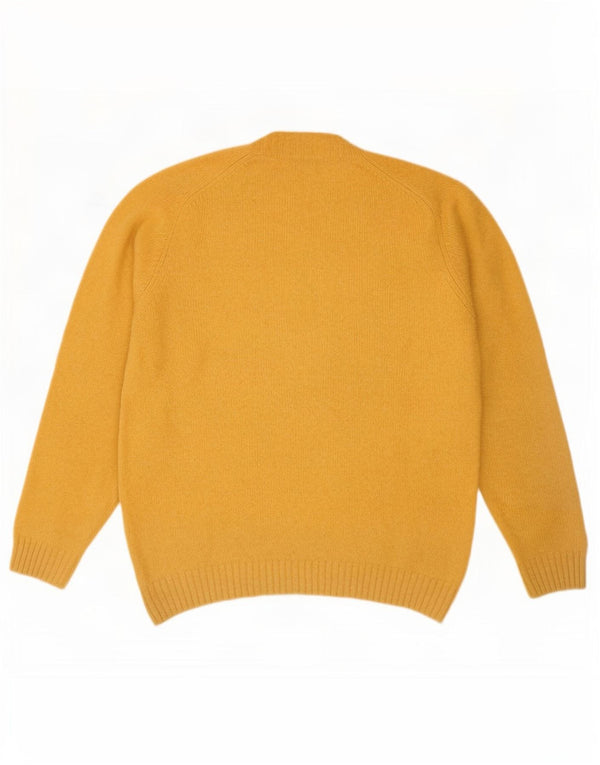 Zara Herre sweater med rund hals XL gul uld
