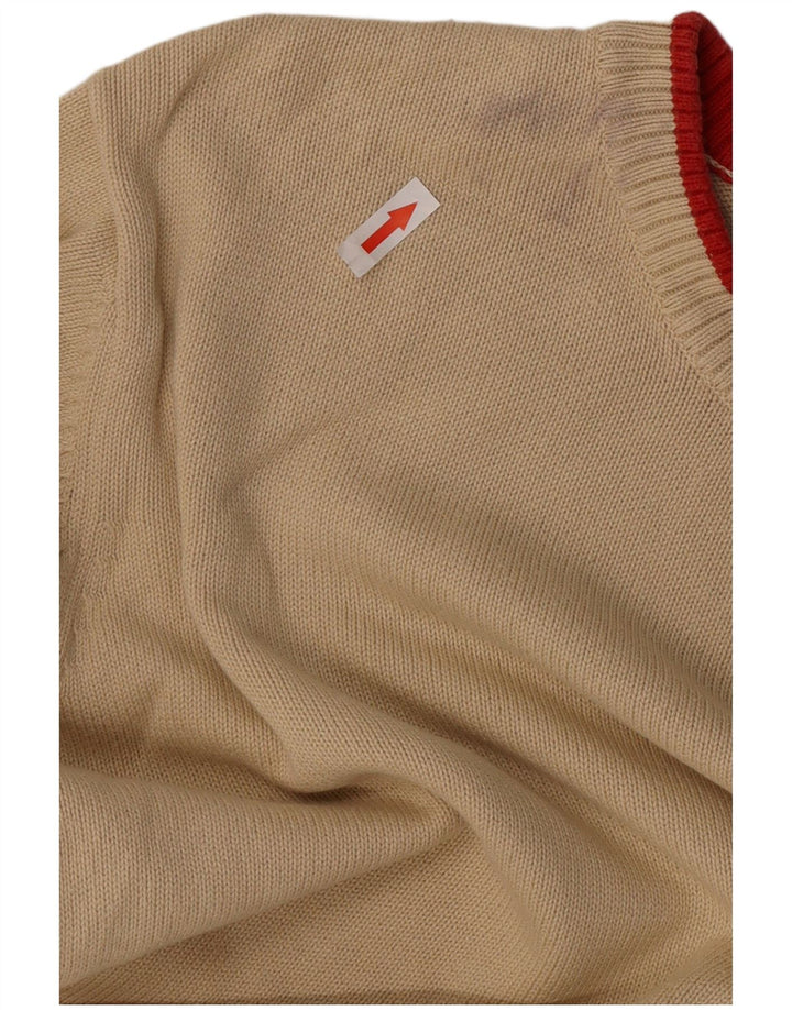 Sergio Tacchini Herre sweater med rund hals, medium beige bomuld
