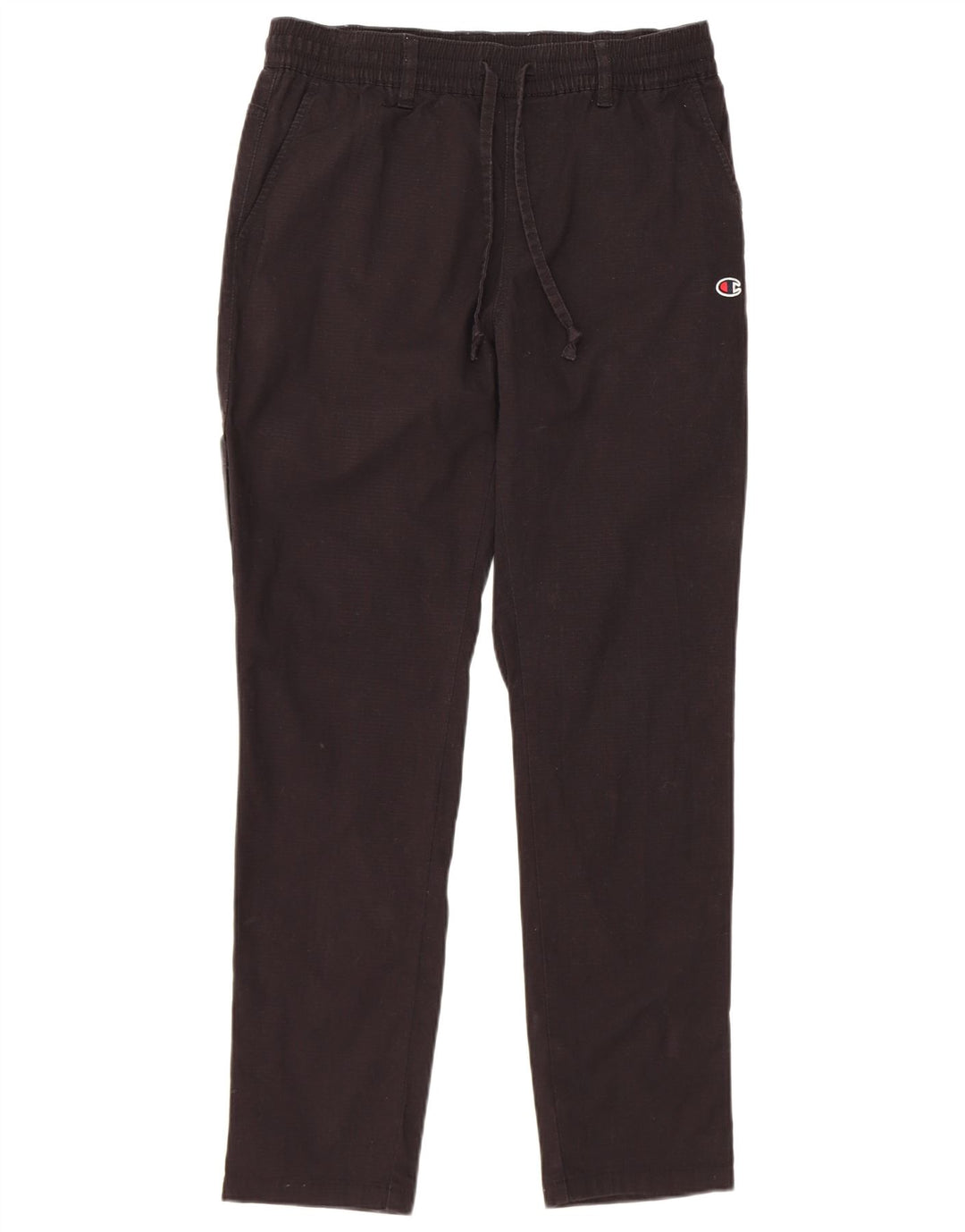 CHAMPION Mens Tapered Casual Trousers Small  Black Check Cotton