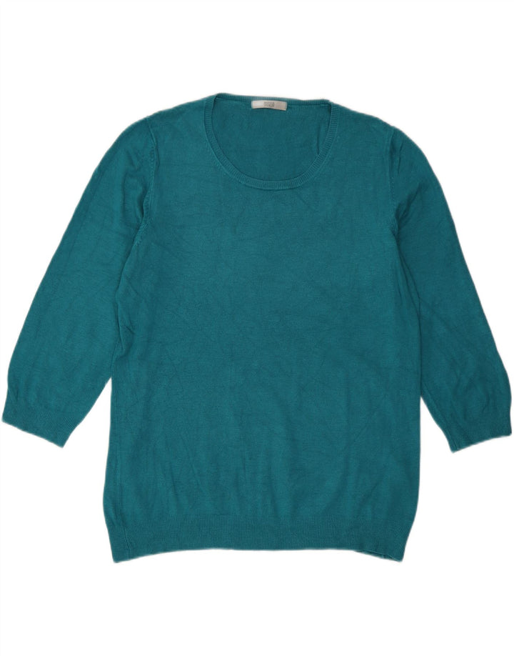 Marks & Spencer Dame Boat Neck Jumper Sweater UK 16 Stor turkis