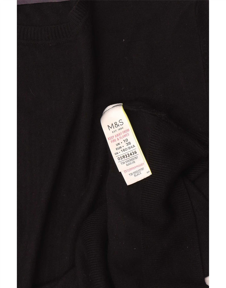 Marks & Spencer Damebluse Top UK 10 Small Black Viscose