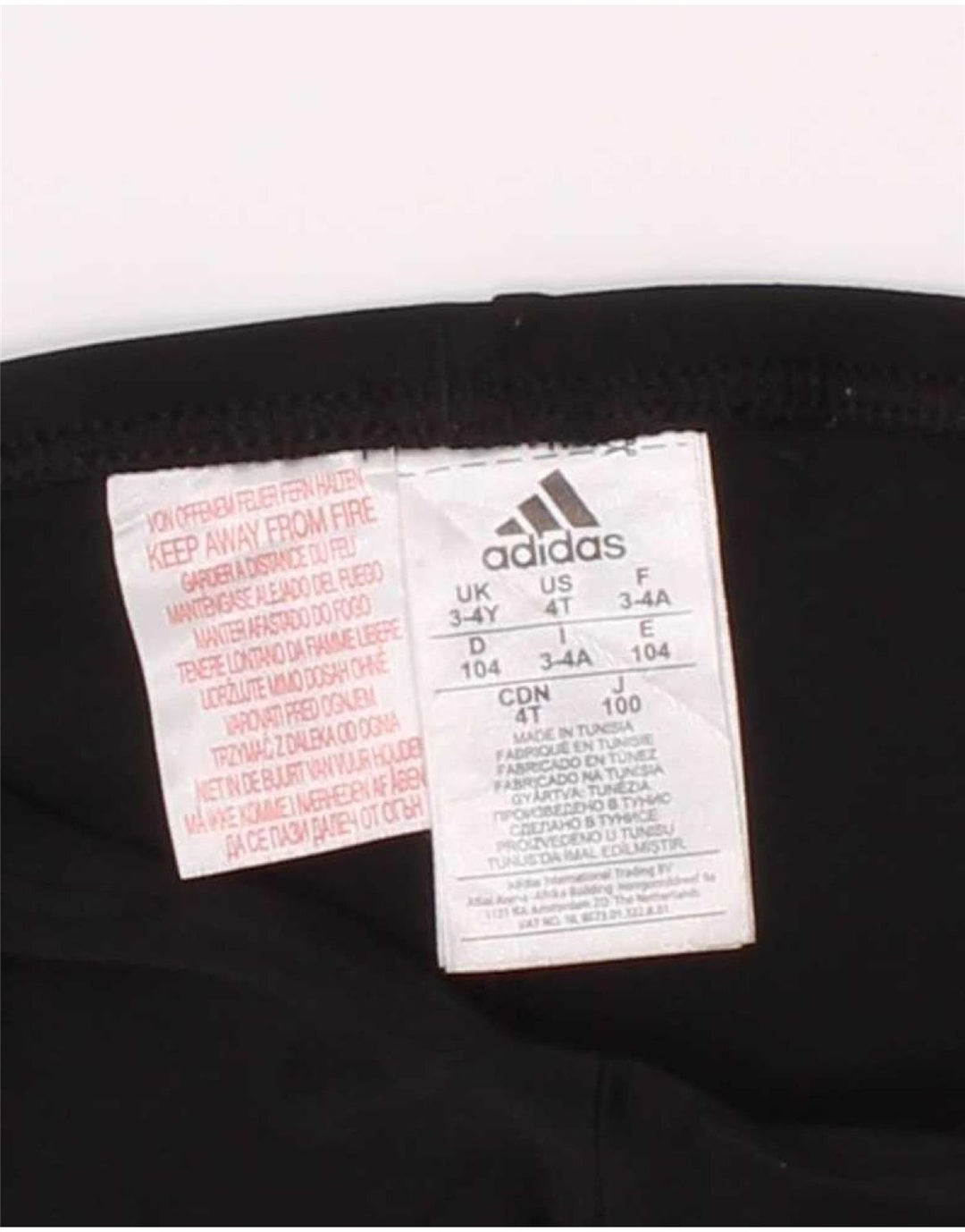 Adidas drenge sportsshorts 3-4 år sort polyester