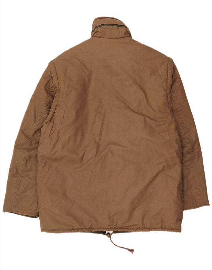 Vintage herre hætte polstret jakke IT 52 XL Khaki