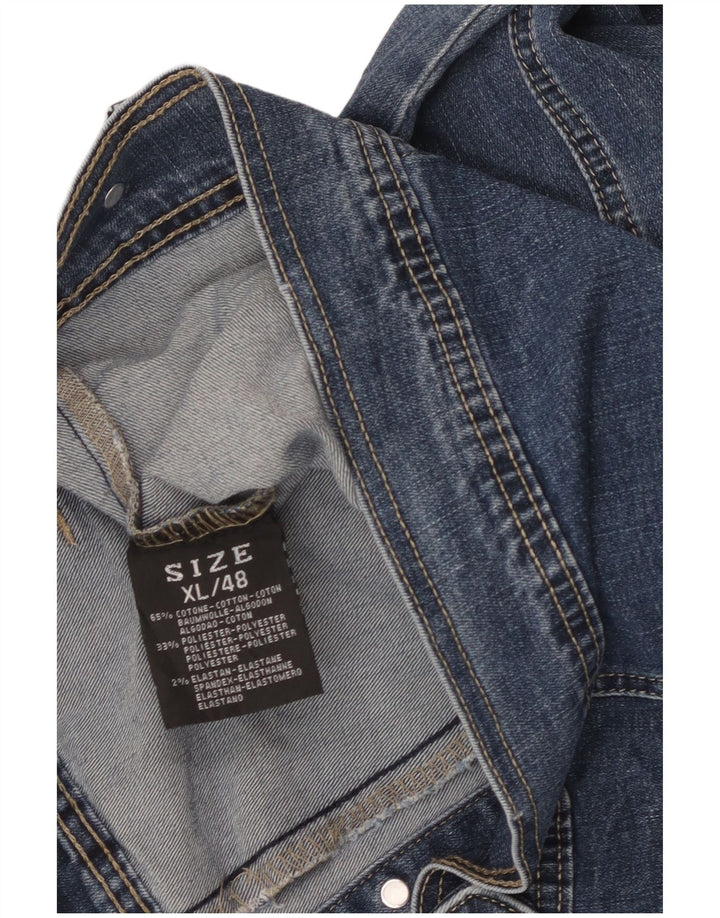 VINTAGE Dame denimjakke UK 18 XL Blå Bomuld