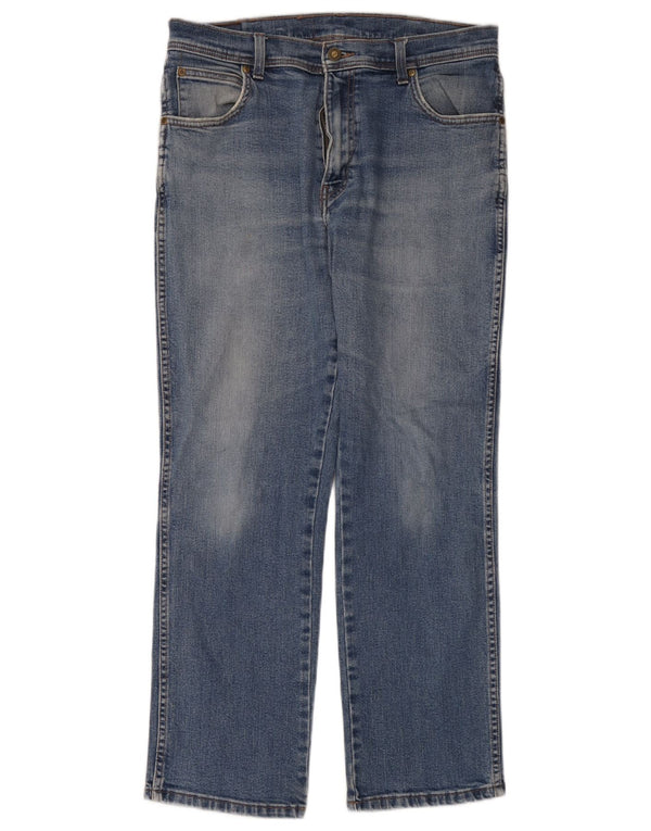 Wrangler Straight Jeans til mænd W34 L30 blå bomuld