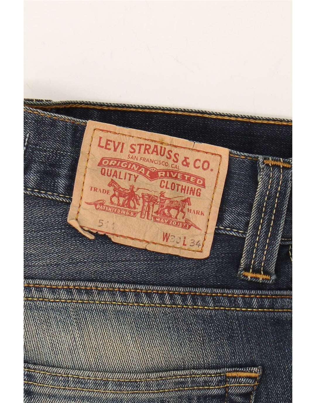 LEVI'S Mens 511 Slim Jeans W32 L34 Blue Cotton Vintage Levi's and Second-Hand Levi's from Messina Hembry 