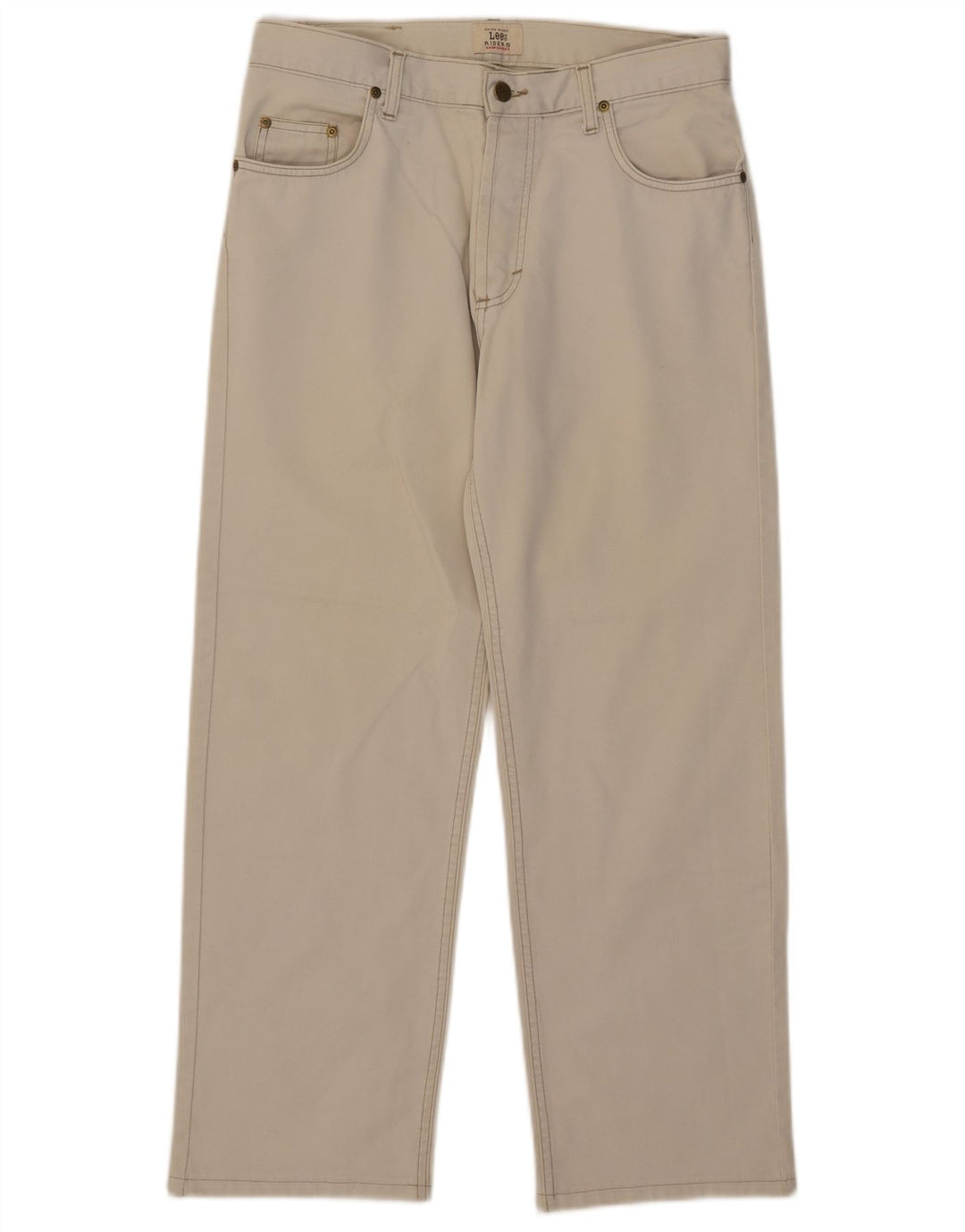 Lee Herre Chicago Straight Jeans W32 L27 Off White Bomuld