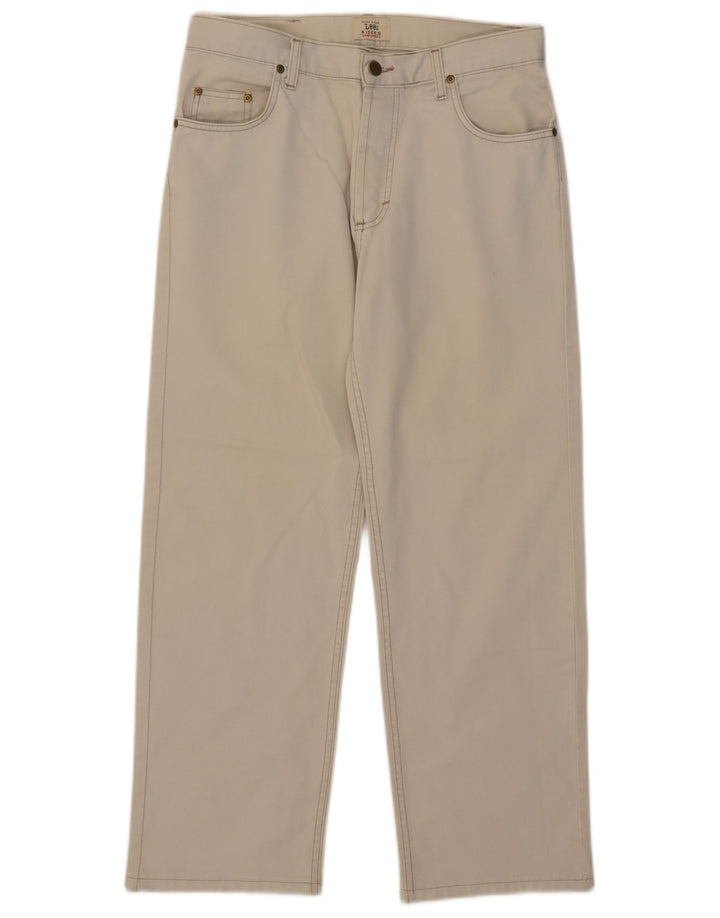 Lee Herre Chicago Straight Jeans W32 L27 Off White Bomuld
